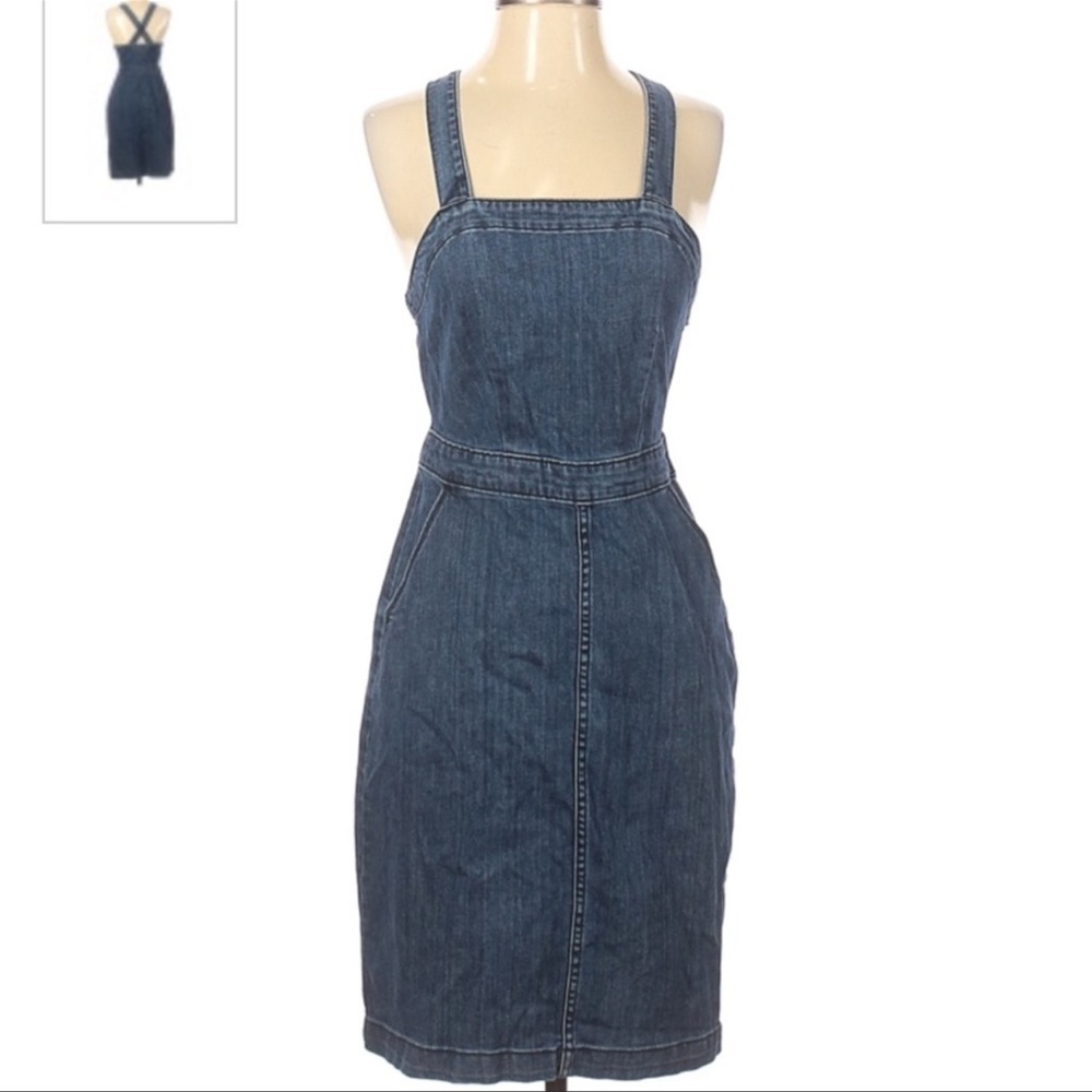 Universal Thread Denim Overall Dress 4